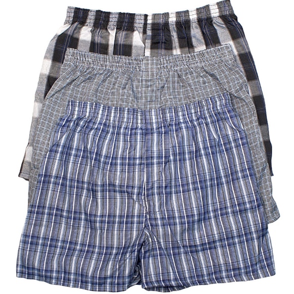 247 Frenzy Power Club  Men's PACK OF 3 Plaid Boxer Shorts (PCB3500_3PK) - Picture 2 of 6